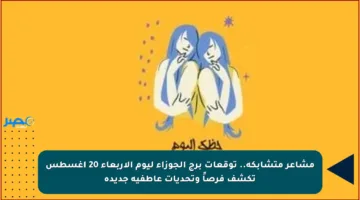 مشاعر متشابكة.. توقعات برج الجوزاء ليوم الأربعاء 20 أغسطس تكشف فرصاً وتحديات عاطفية جديدة